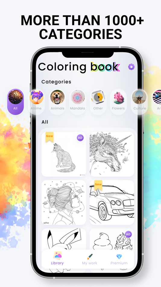 #5. Coloring book Color by number (iOS) 由: AVIRISE LIMITED (CY)
