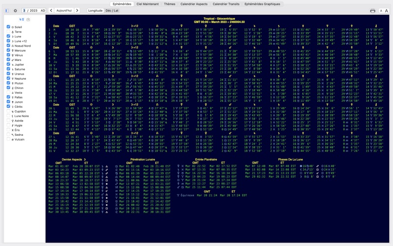 Screenshot #2 pour iPhemeris Astrologie