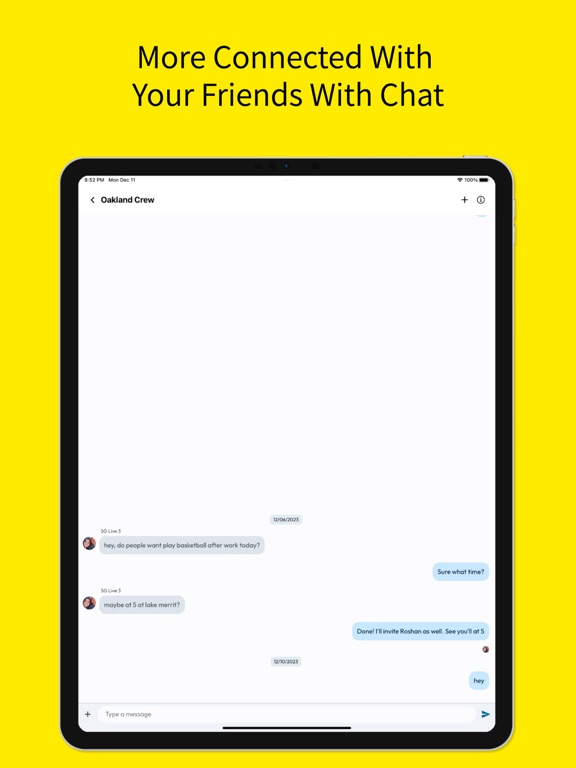 Circle: Pickup & Play iPad screenshot 3 - Sports app