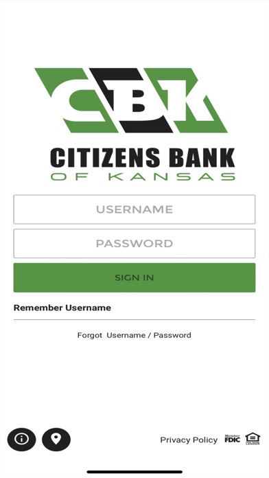 Citizens Bank of Kansas Mobile Screenshot