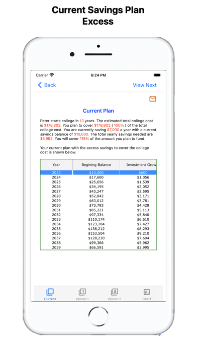 College Savings Plan Screenshot