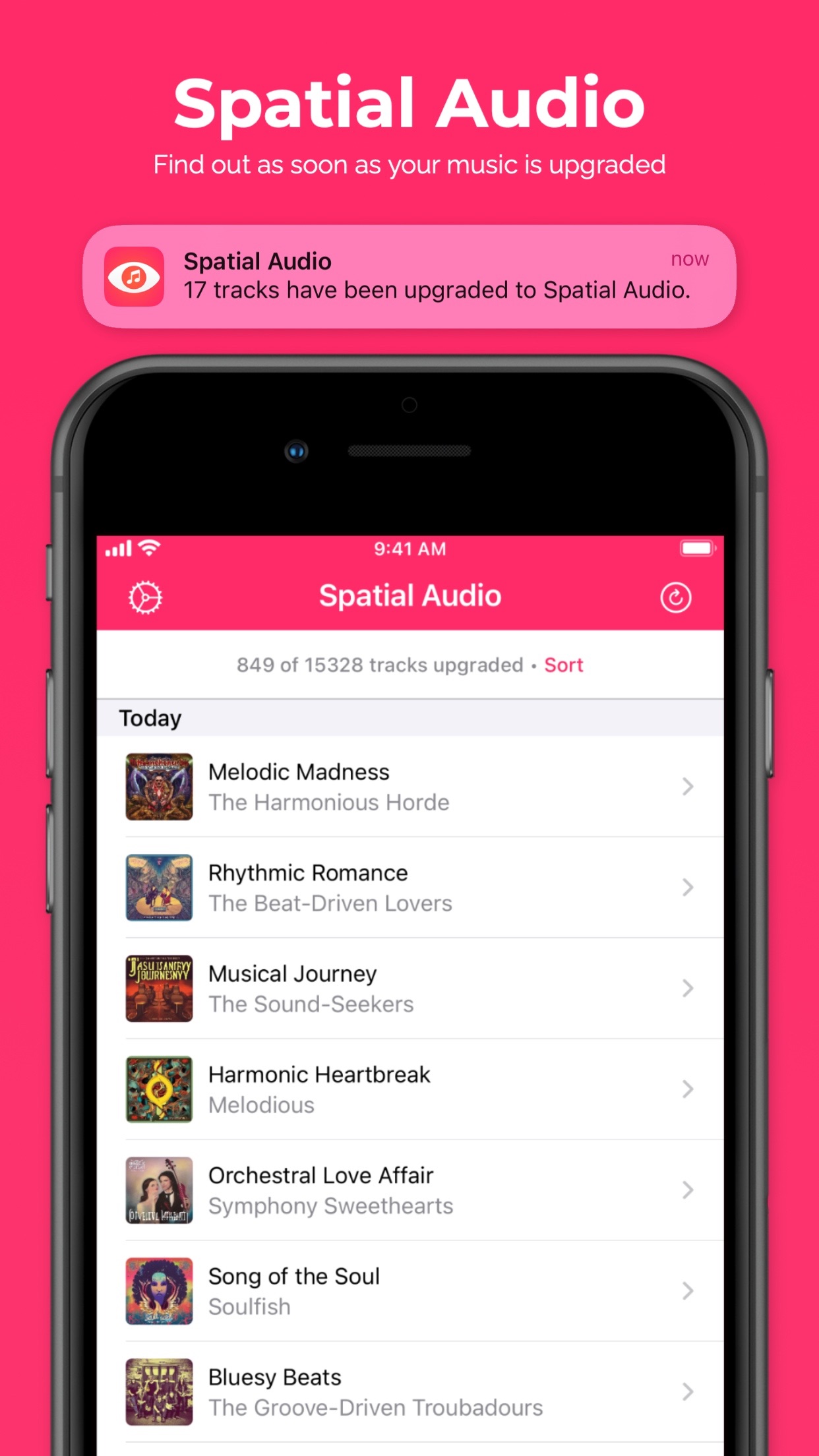 Screenshot do app Music Library Tracker