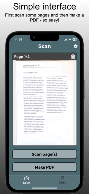 ‎Scan2PDF mobiele schermafbeelding