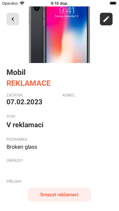 Záruky Screenshot
