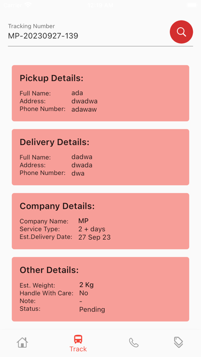 MeraParcel Screenshot
