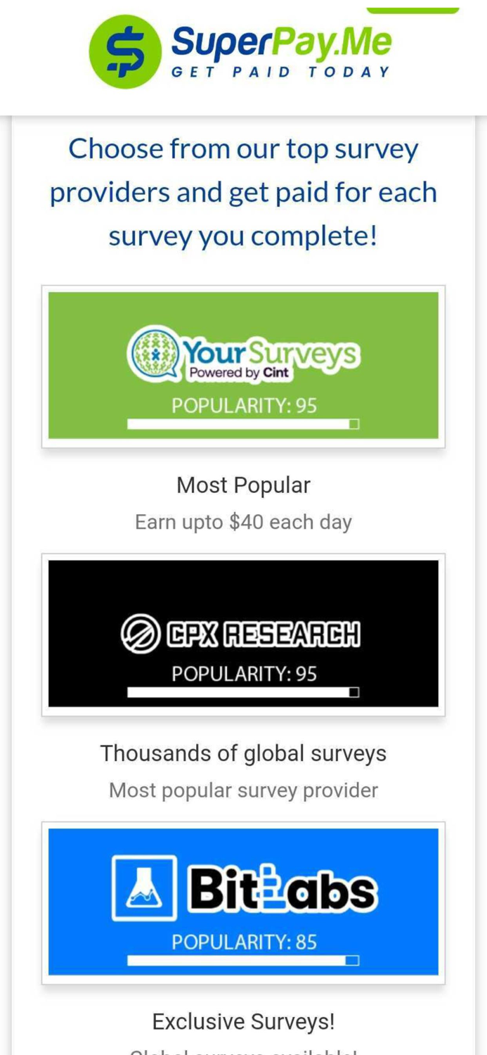 SuperPayMe Surveys For Money