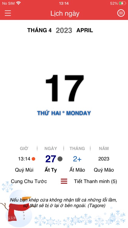 Lịch Việt Dịch Lý