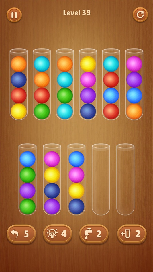 #7. Color Ball Sort Wooden Puzzle (iOS) By: Nguyen Thi Minh Trang