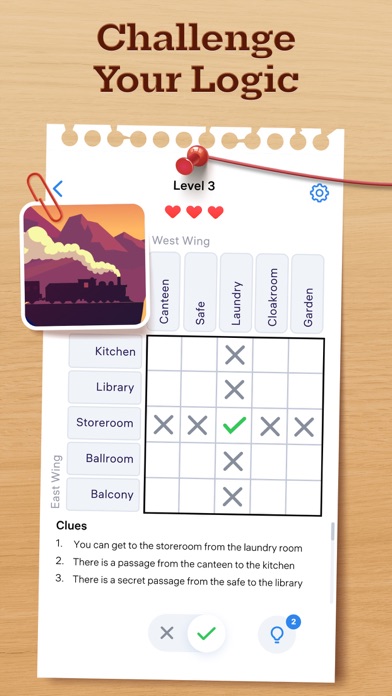 Logic Puzzles - Clue Game Screenshot