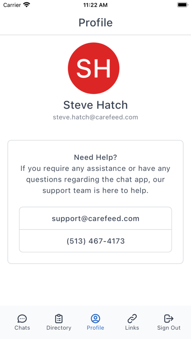 Carefeed Employee Chat App Screenshot