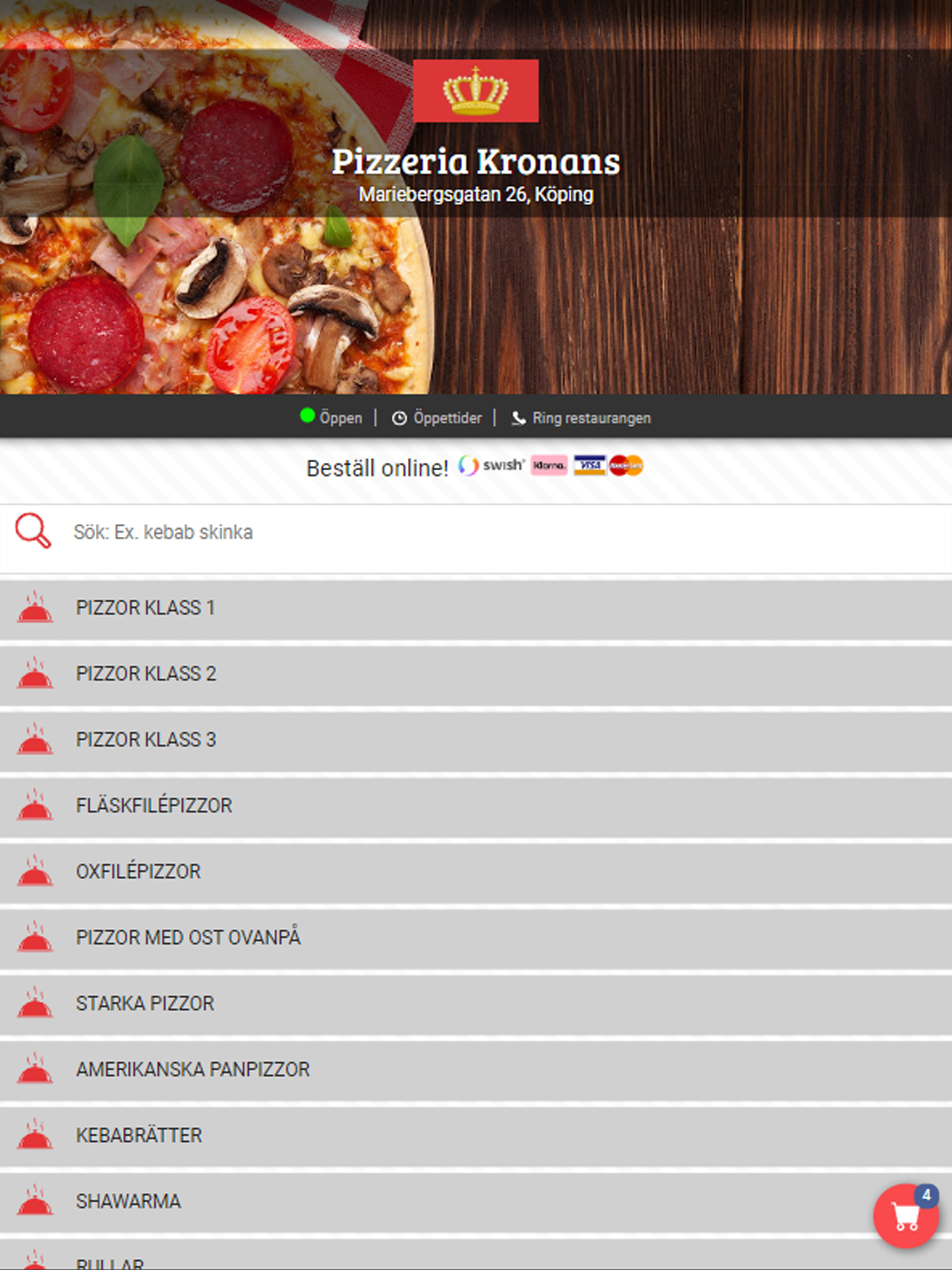 Kronans pizzeria i Köping