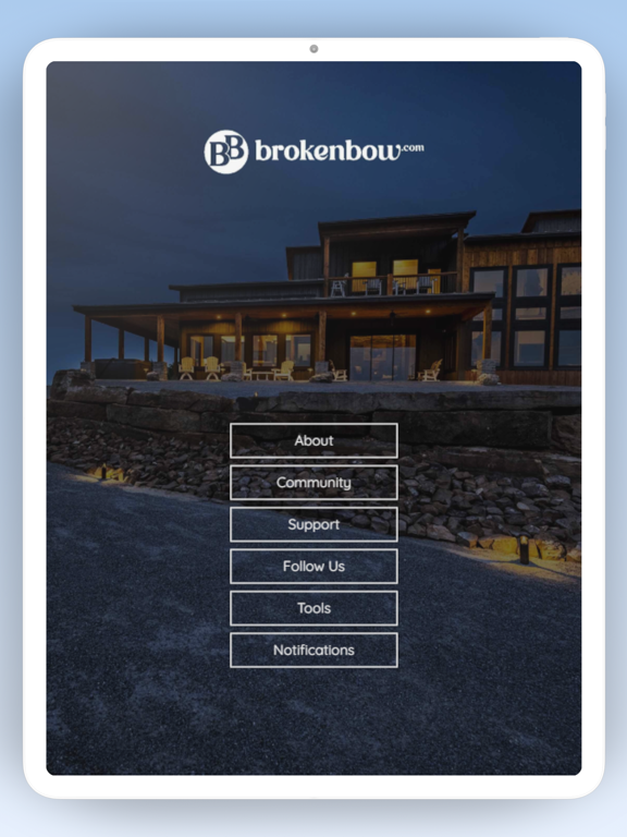 brokenbow.com travel app iPad screenshot 1 - Travel app