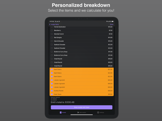 Screenshot #3 for IOU: Easily Split Your Tab