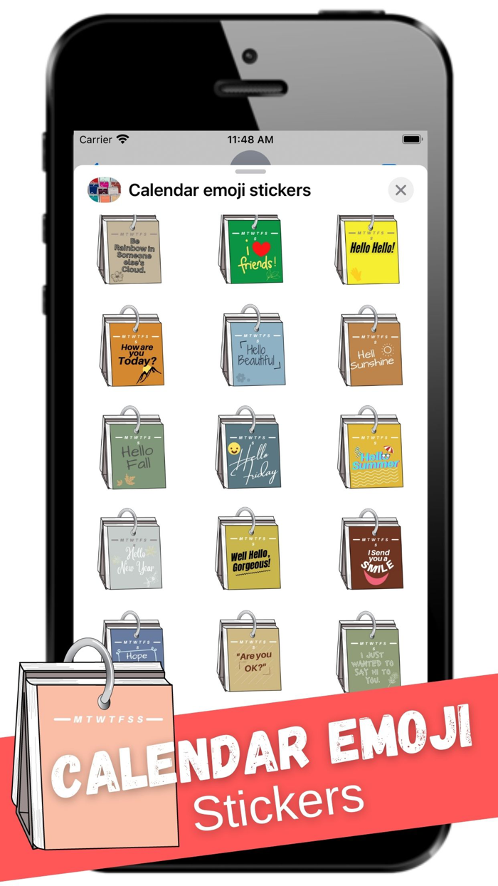 Calendar emoji stickers