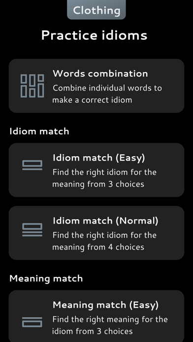 English Clothing Idioms Screenshot