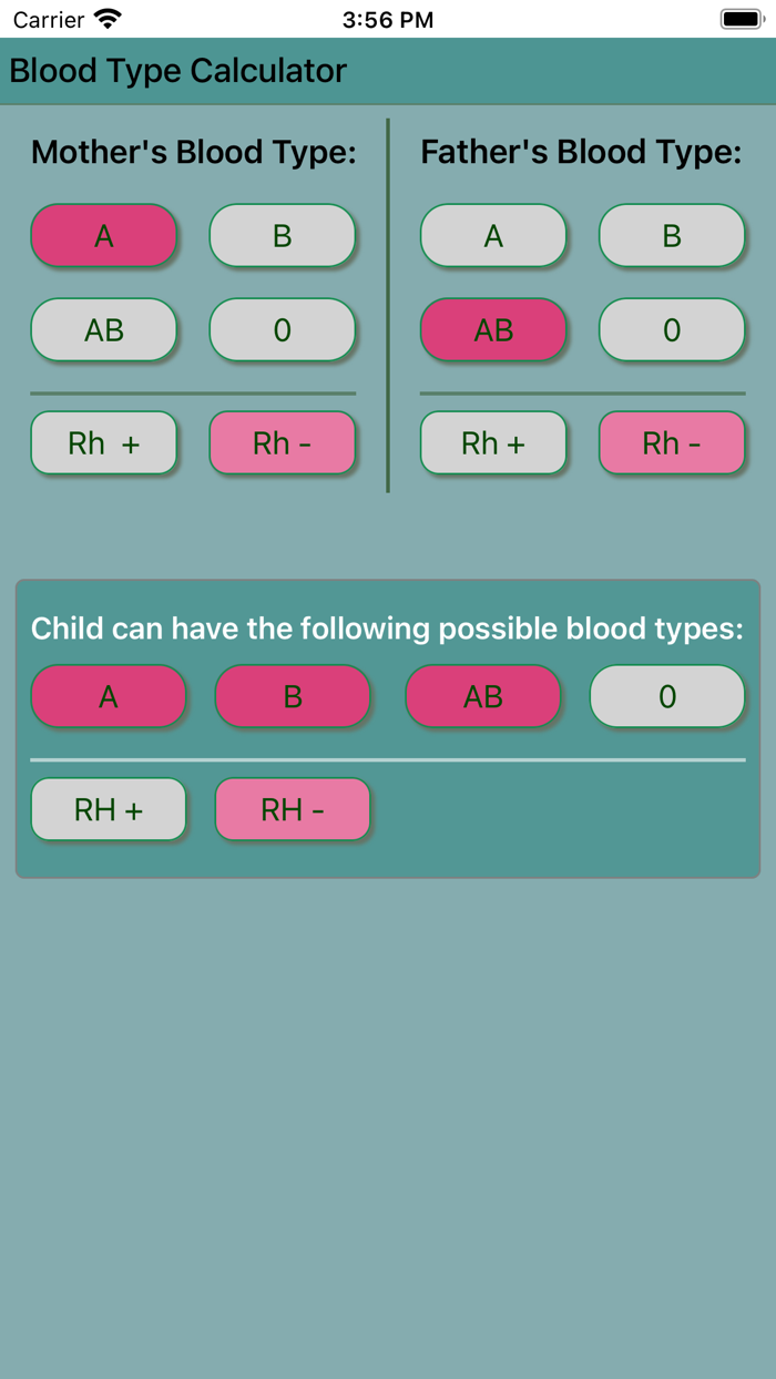 Blood Type Calculator