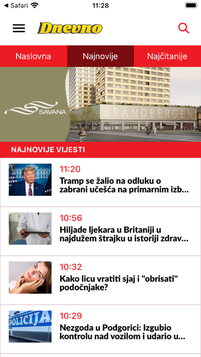 Screenshot 1 of Dnevno.me App
