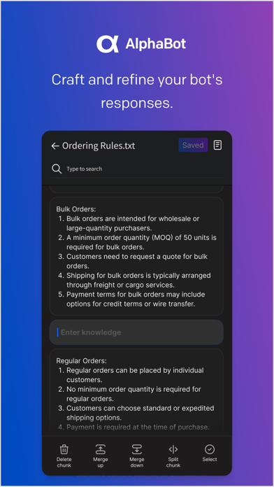 AlphaBot: AI & Human Expertise Screenshot
