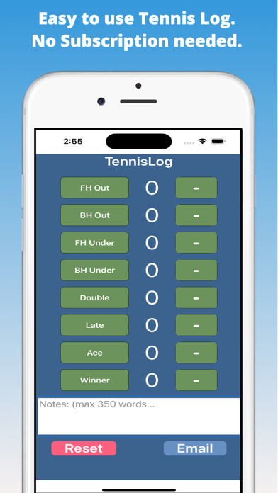 TennisLogs Screenshot