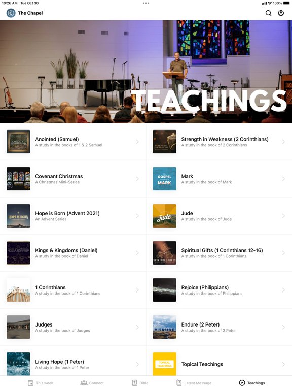The Chapel Cleveland iPad screenshot 4 - Education app