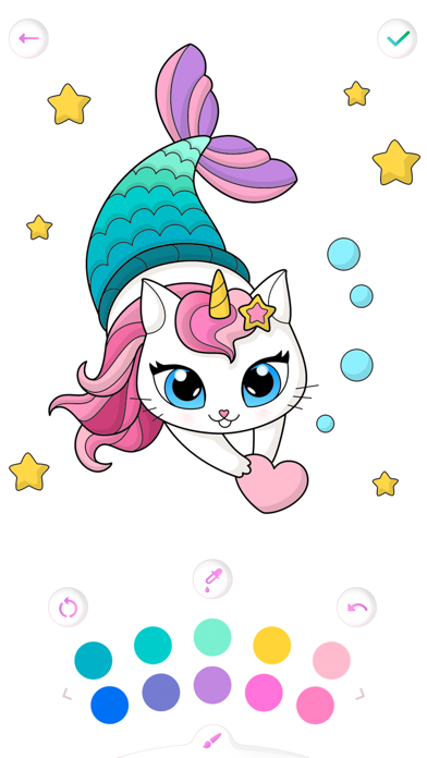Mermaid coloring book kids Screenshot