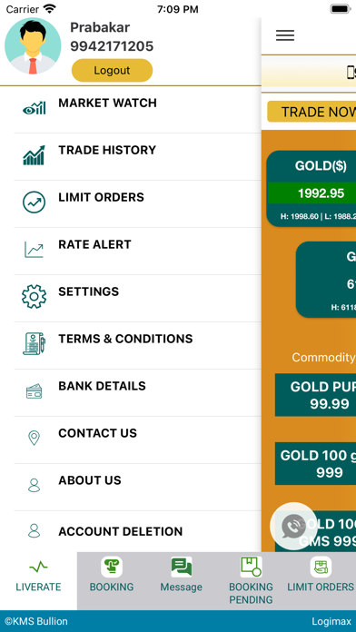 KMS Bullion Screenshot