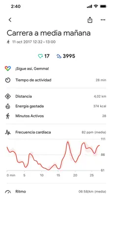 Captura 4 Google Fit: monitor actividad iphone