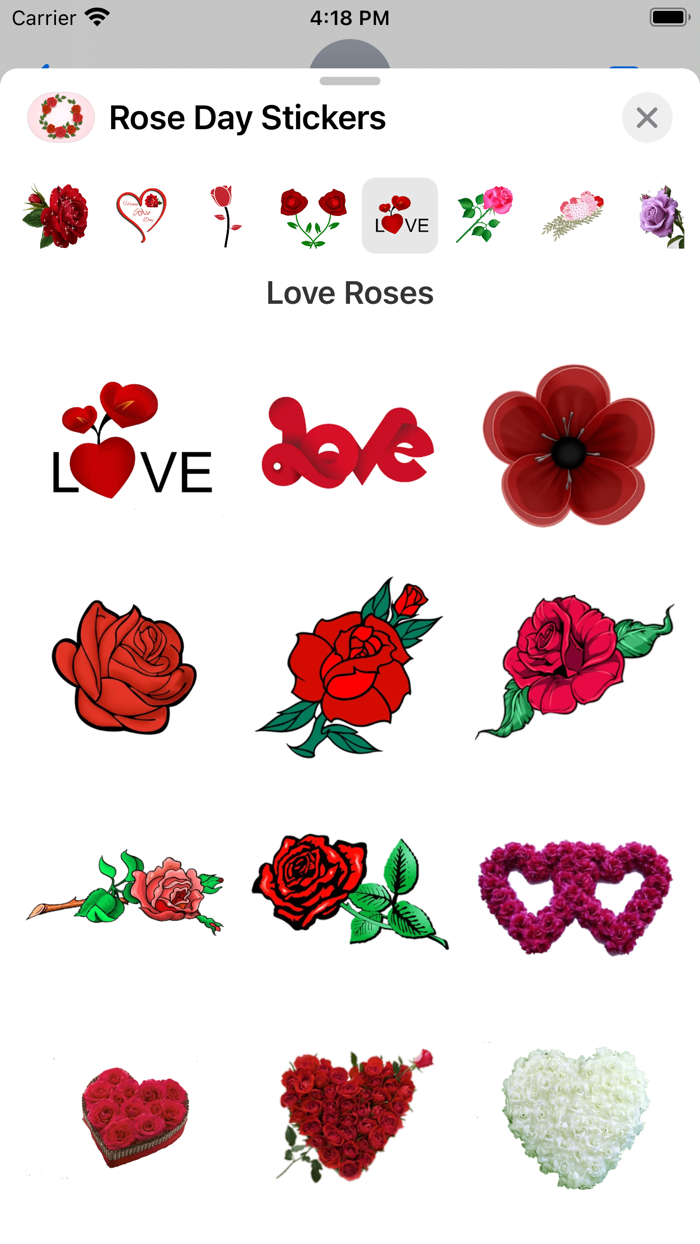 Animated Rose Day Stickers
