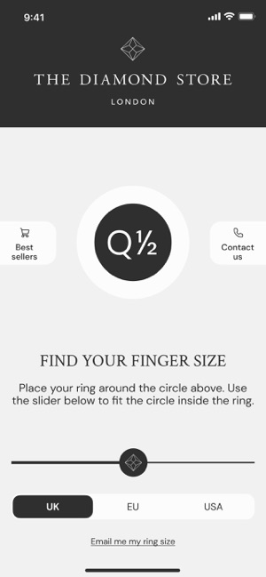 The Diamond Store Ring Sizer on the App Store