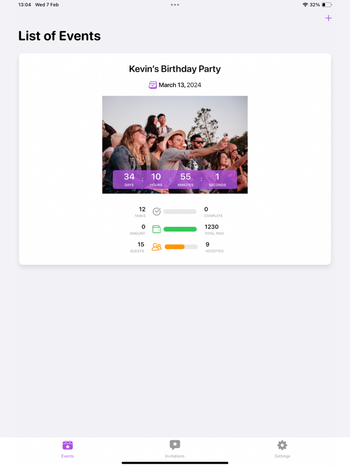RushDay Party  Event Planner