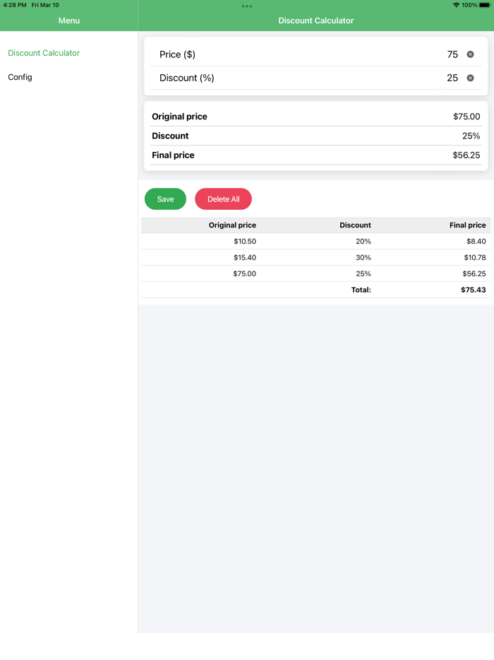 Simple Discount Calculator