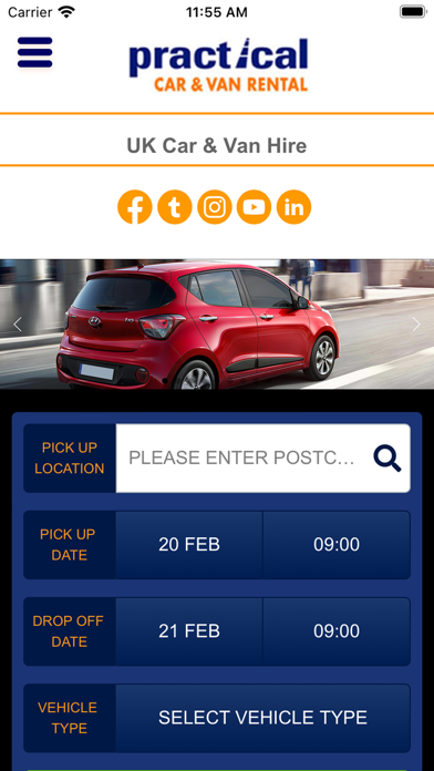Practical Car & Van Rental UK Screenshot