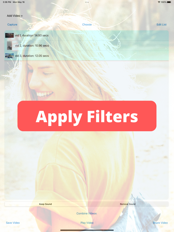 Stitch Videos iPad screenshot 2 - Utilities app