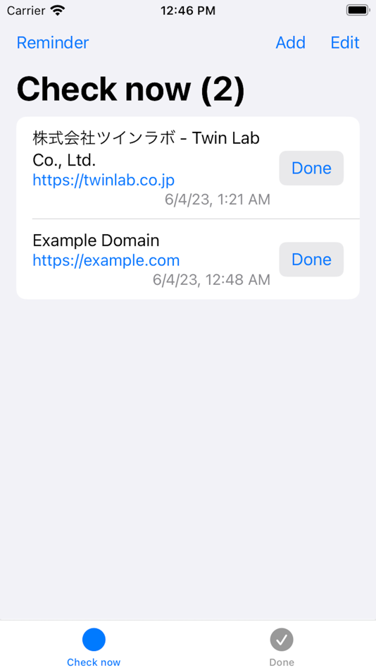 #2. CheckLaterReminder (iOS) 由: Twin Lab Co., Ltd.