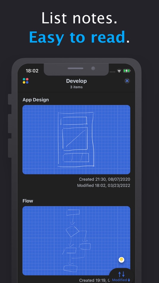 #4. Blue Sketch - Handwritten note (iOS) От: Hituzi ANDO