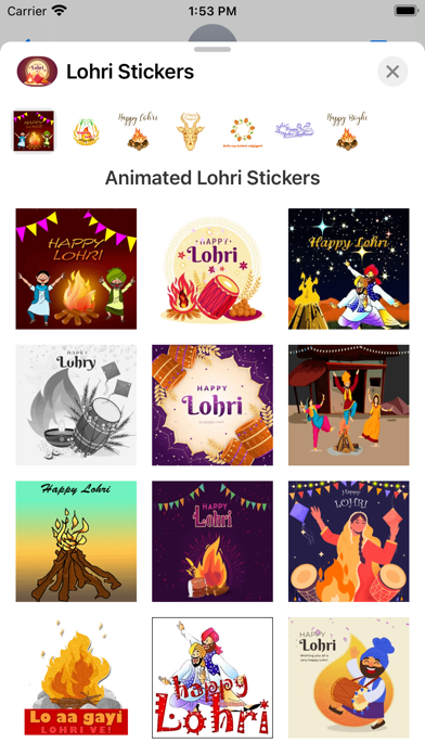 Screenshot #1 pour Lohri Stickers