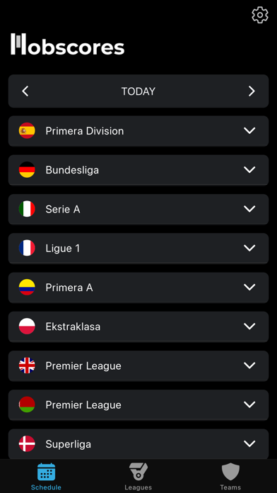 MobScores Football Live Scores Screenshot