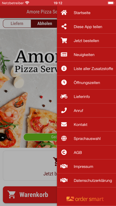 Amore Pizza Service Screenshot