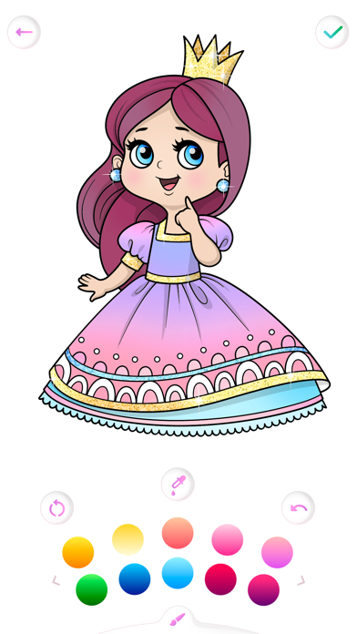 Princess Coloring Book Kids Screenshot