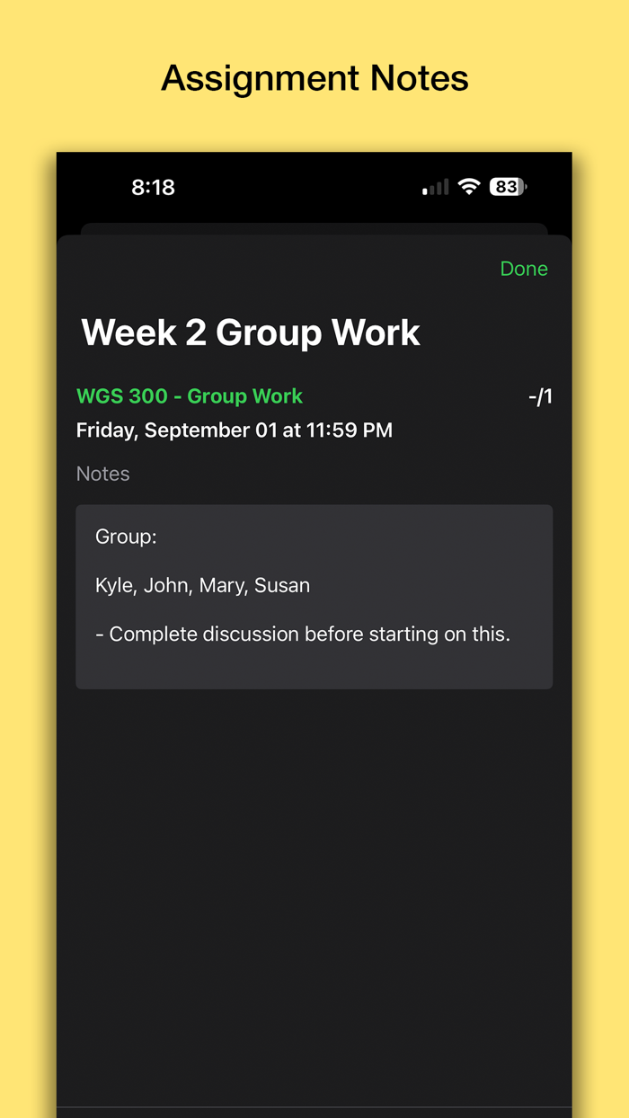 GradeAgenda Assignment Planner