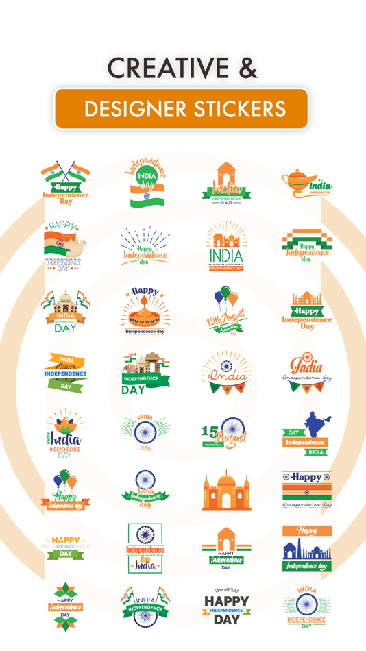 #3. Independence Day Stickers !! (iOS) De: Neeraj .