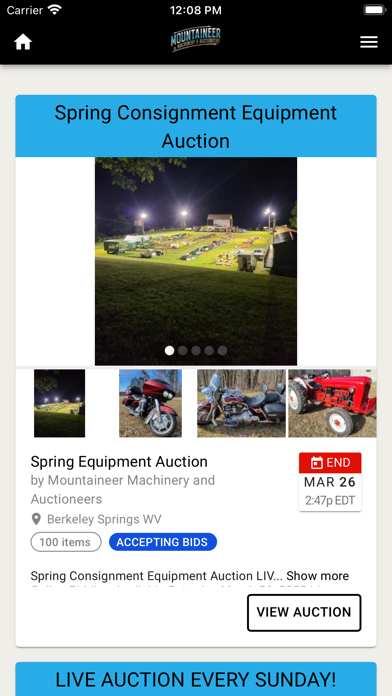 Mountaineer Auctioneers Screenshot