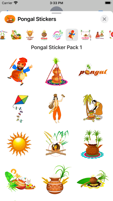 Screenshot #1 pour Pongal Animated Stickers