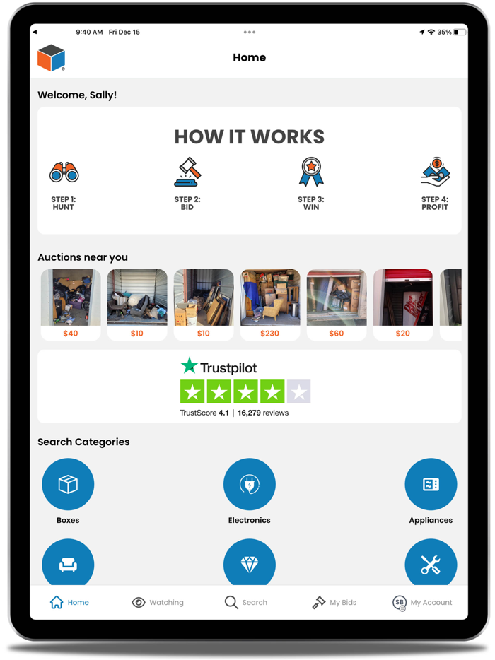 StorageTreasures Auction App