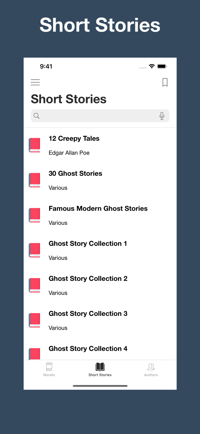 Horror and supernatural stories