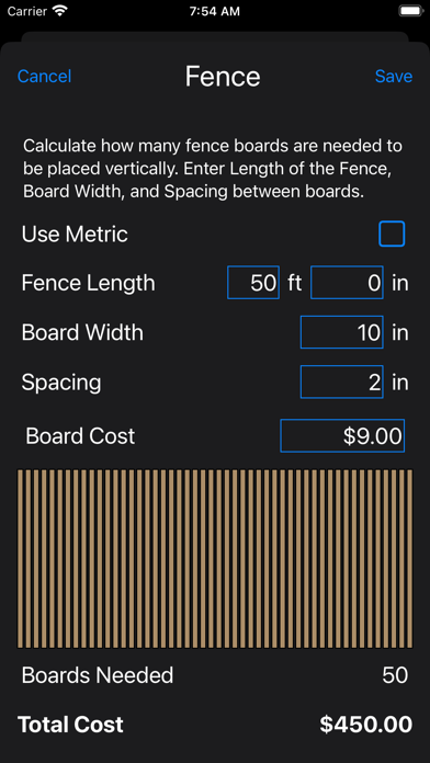 Project Calculator Screenshot