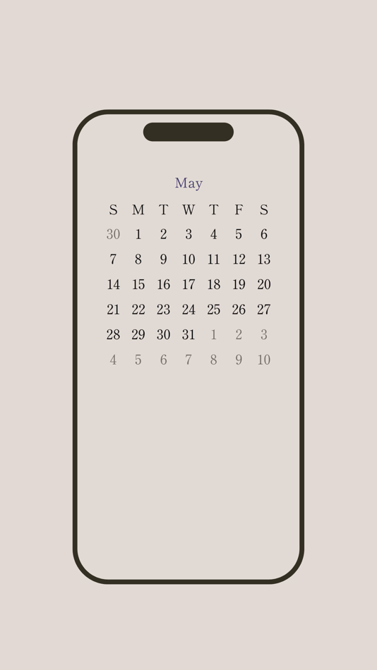 #4. Create Calendar Wallpapers (iOS) Bởi: jimin choi