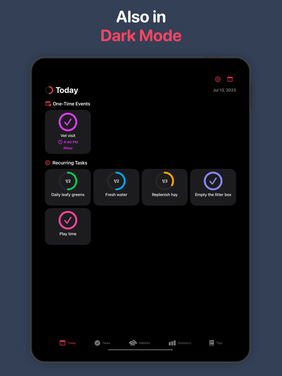 Rabbit Pal - Pet Manager iPad screenshot 6 - Productivity app