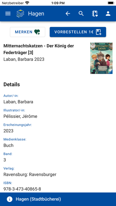 Stadtbücherei Hagen Screenshot