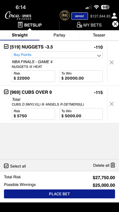 Circa Sports Colorado Screenshot